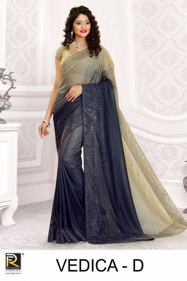Ronisha Vedica Latest Heavy Designer Lycra Party Wear Fancy Saree Collection
